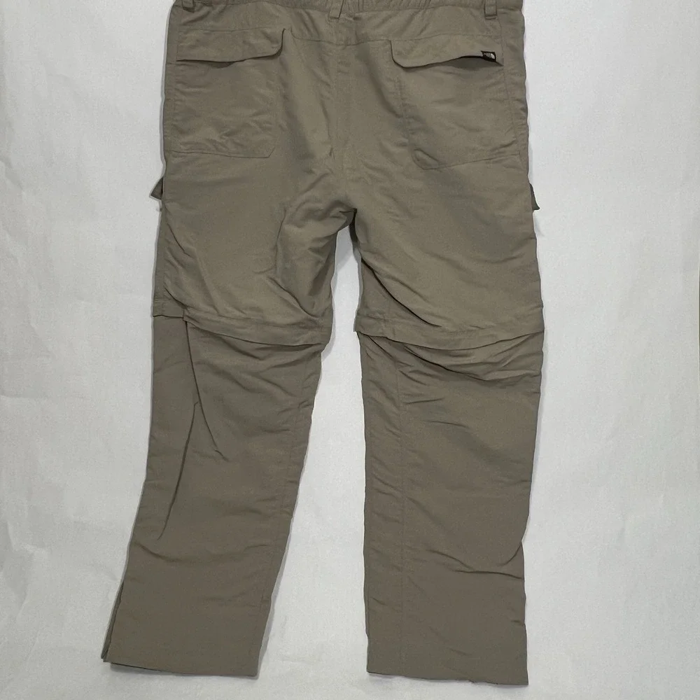 The North Face Tan Khaki Cargo Outdoor Hiking Zip Leg Pants Men Size 2XL